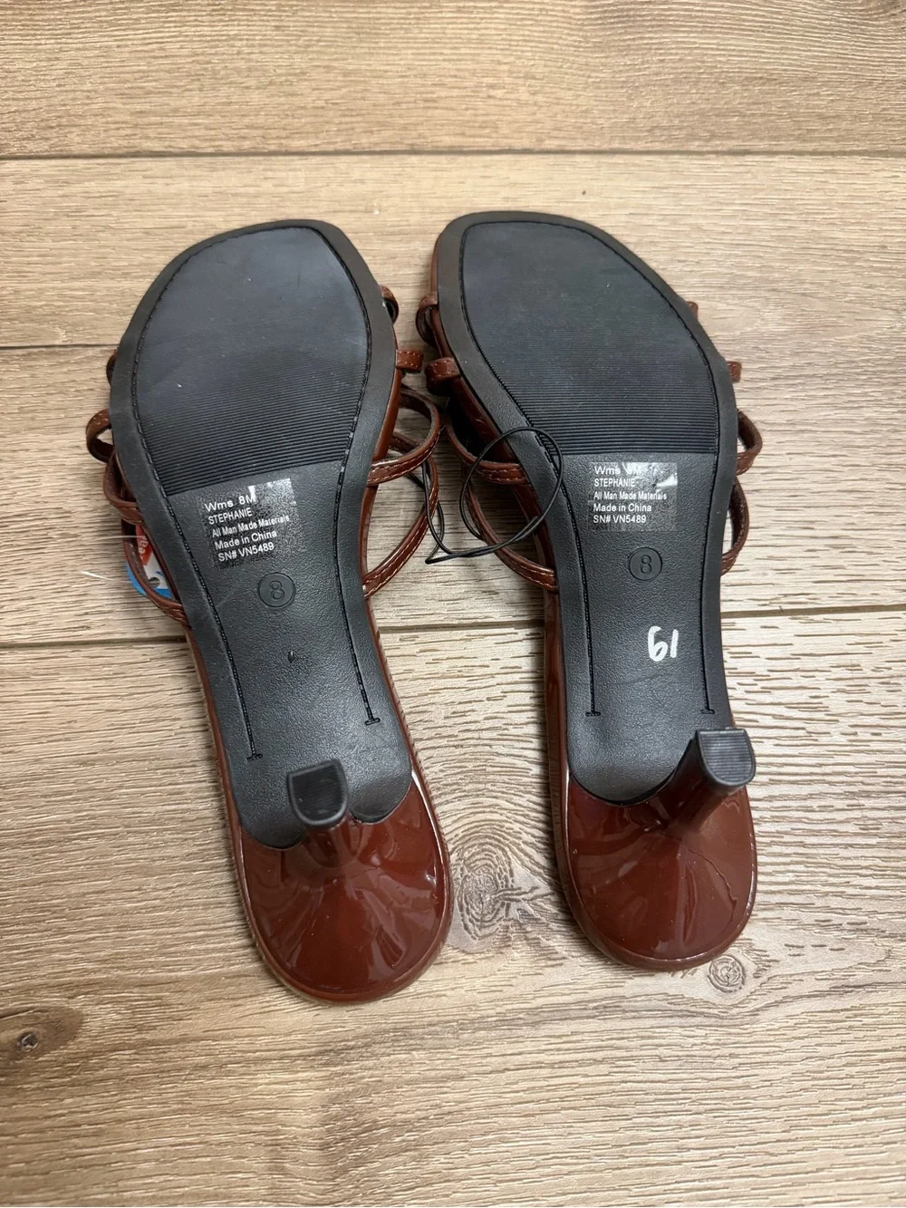 Angels Brown Bow-Strap Slide Sandals